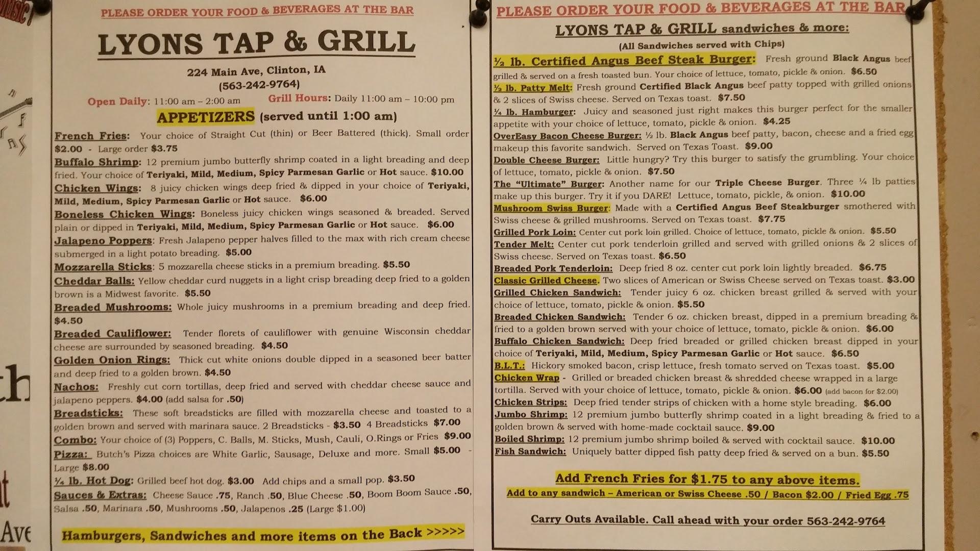 Lyons Tap & Grill